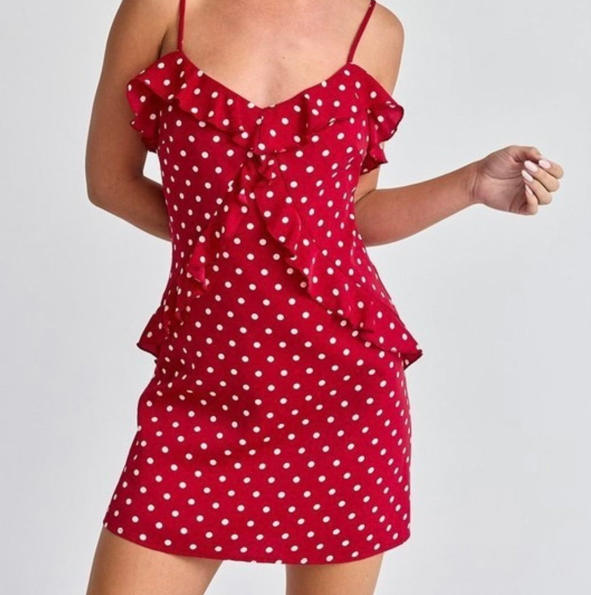 Red Polka Dot Mini Dress
