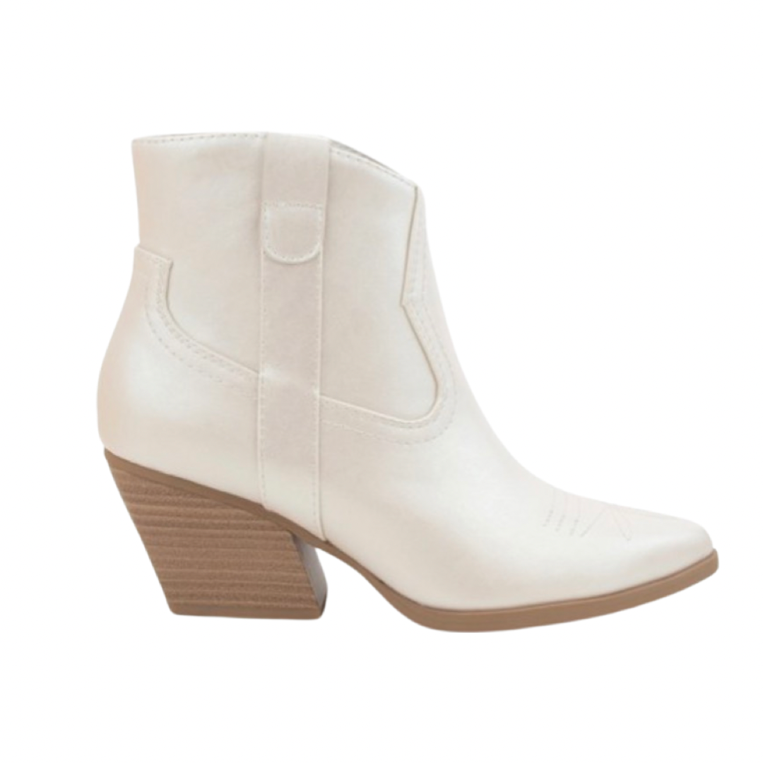 Western Ankle Boot (Pearl)