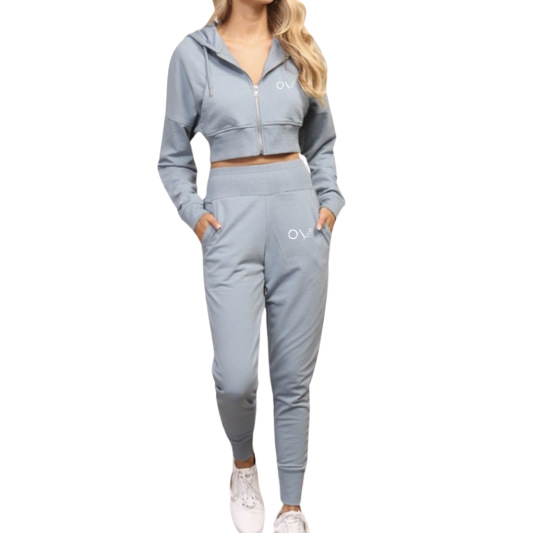 Signature Cropped Hoodie (Blue)