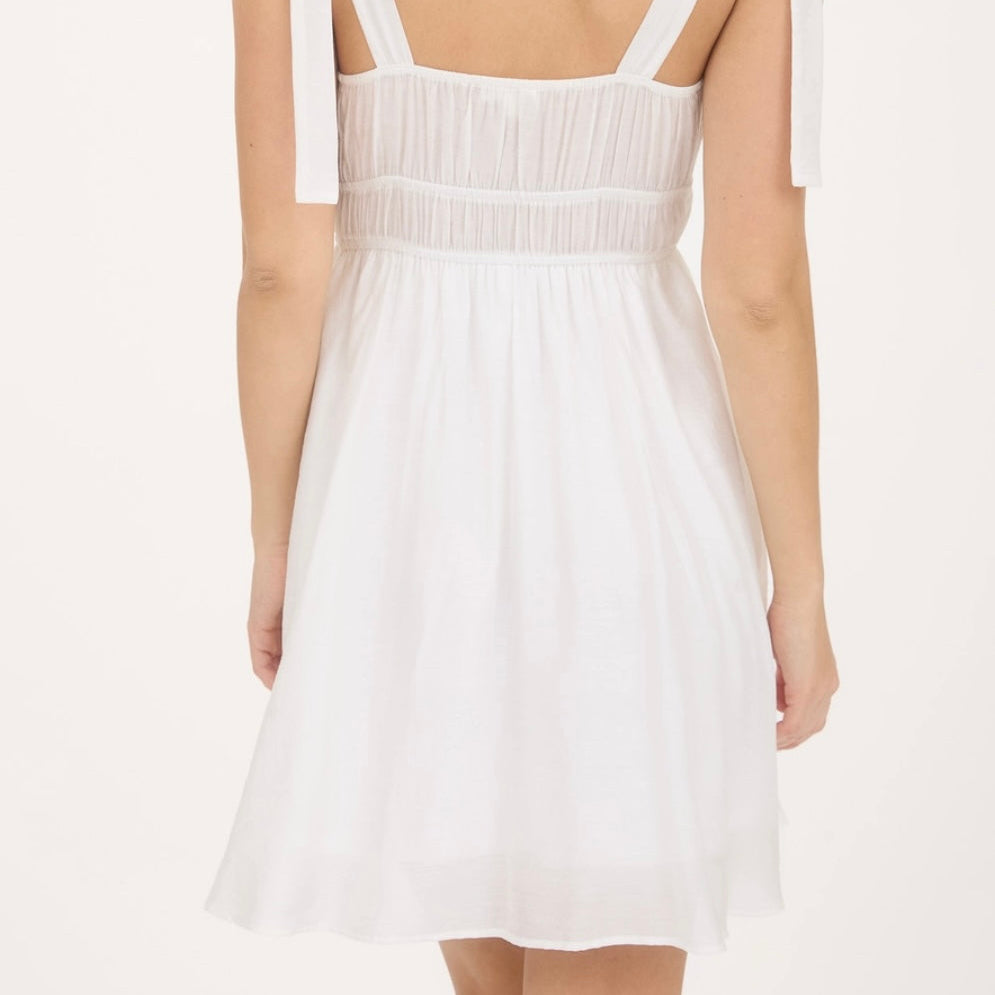 White Eyelet Babydoll Dress
