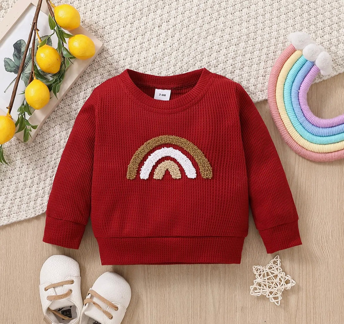 Rainbow Pullover (Red)