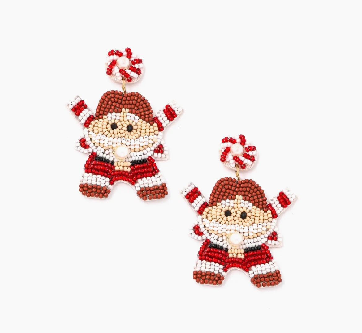 Santa Beaded Earrings
