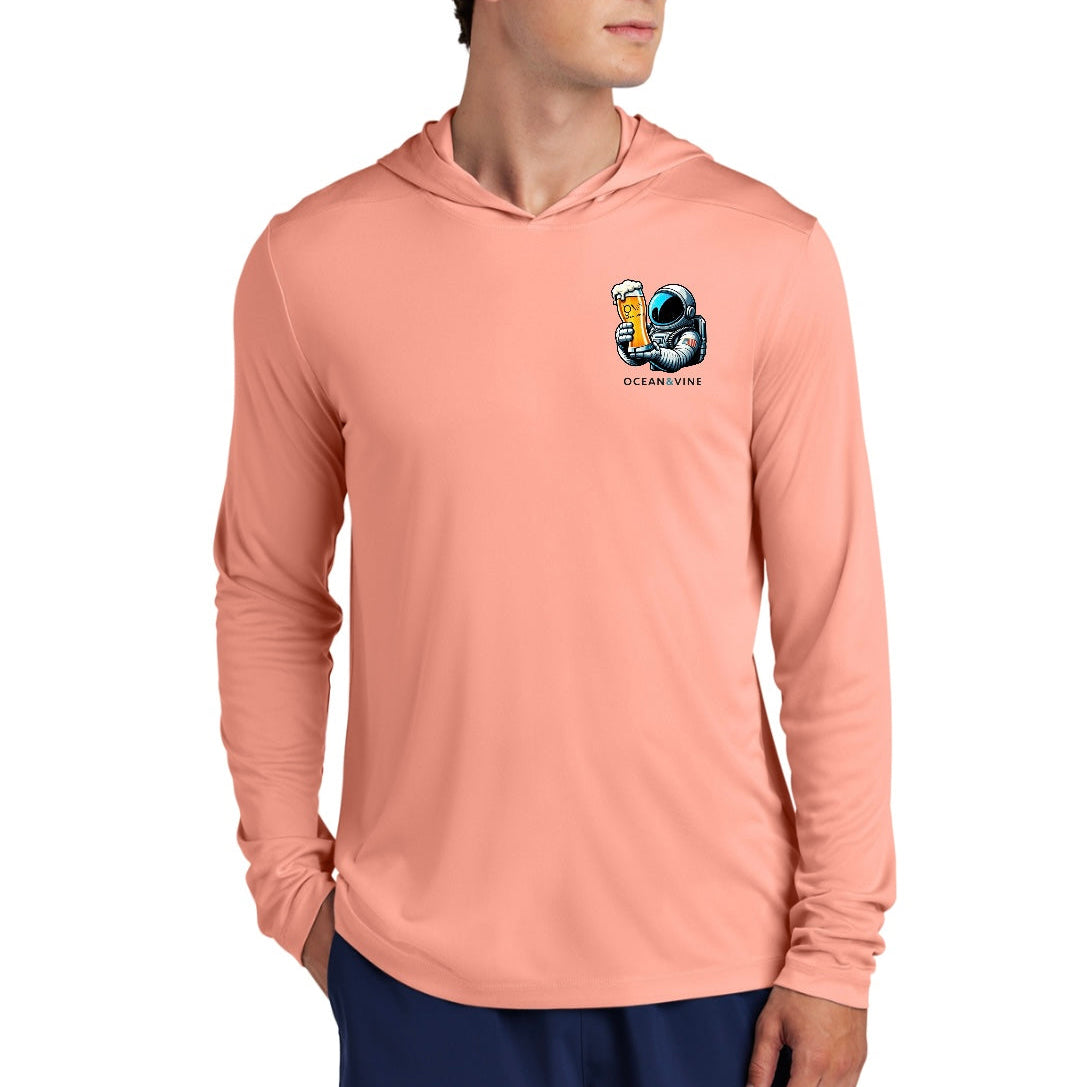 Beer Guy Fishing Hoodie (Coral)