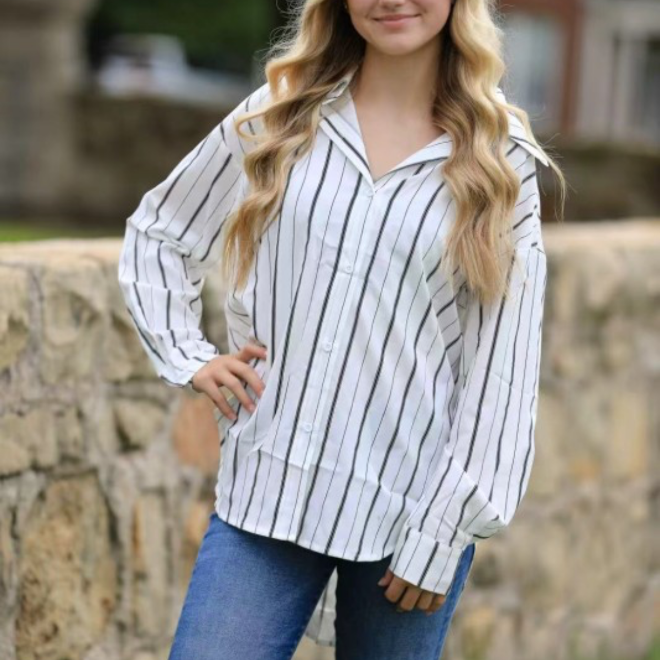 Pin Stripe Button Down
