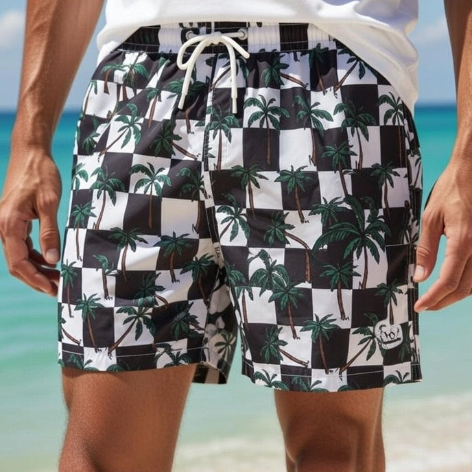 Checkered Swim Trunks