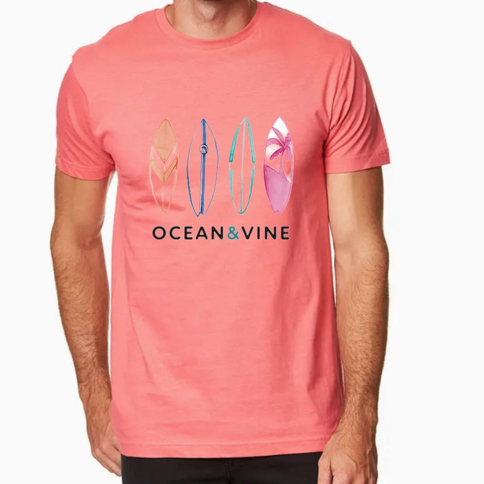 Surfboard Tee (Coral)