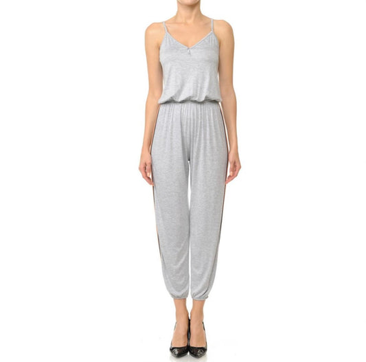 Striped Jumpsuit (Grey)