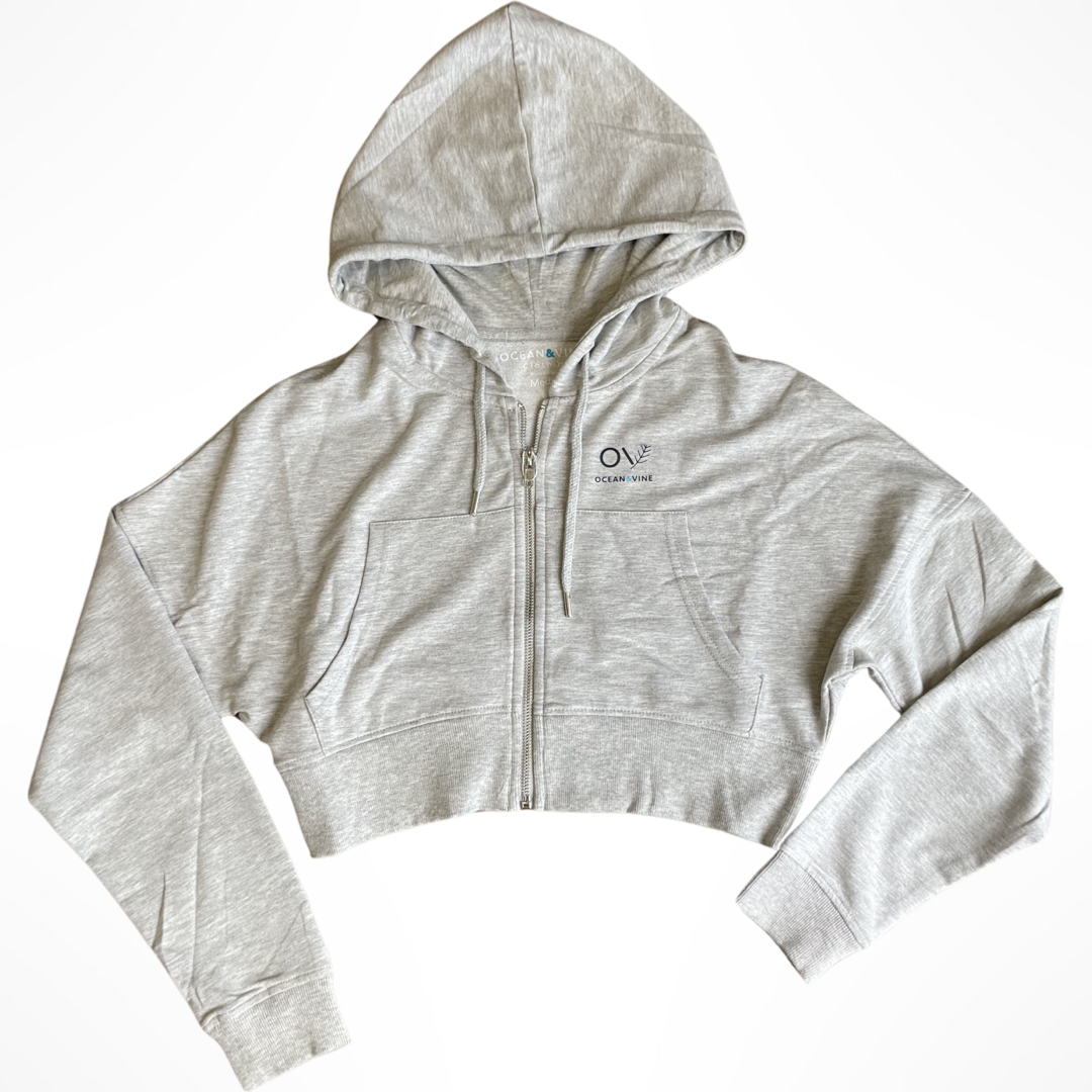 Signature Cropped Hoodie (Gray)