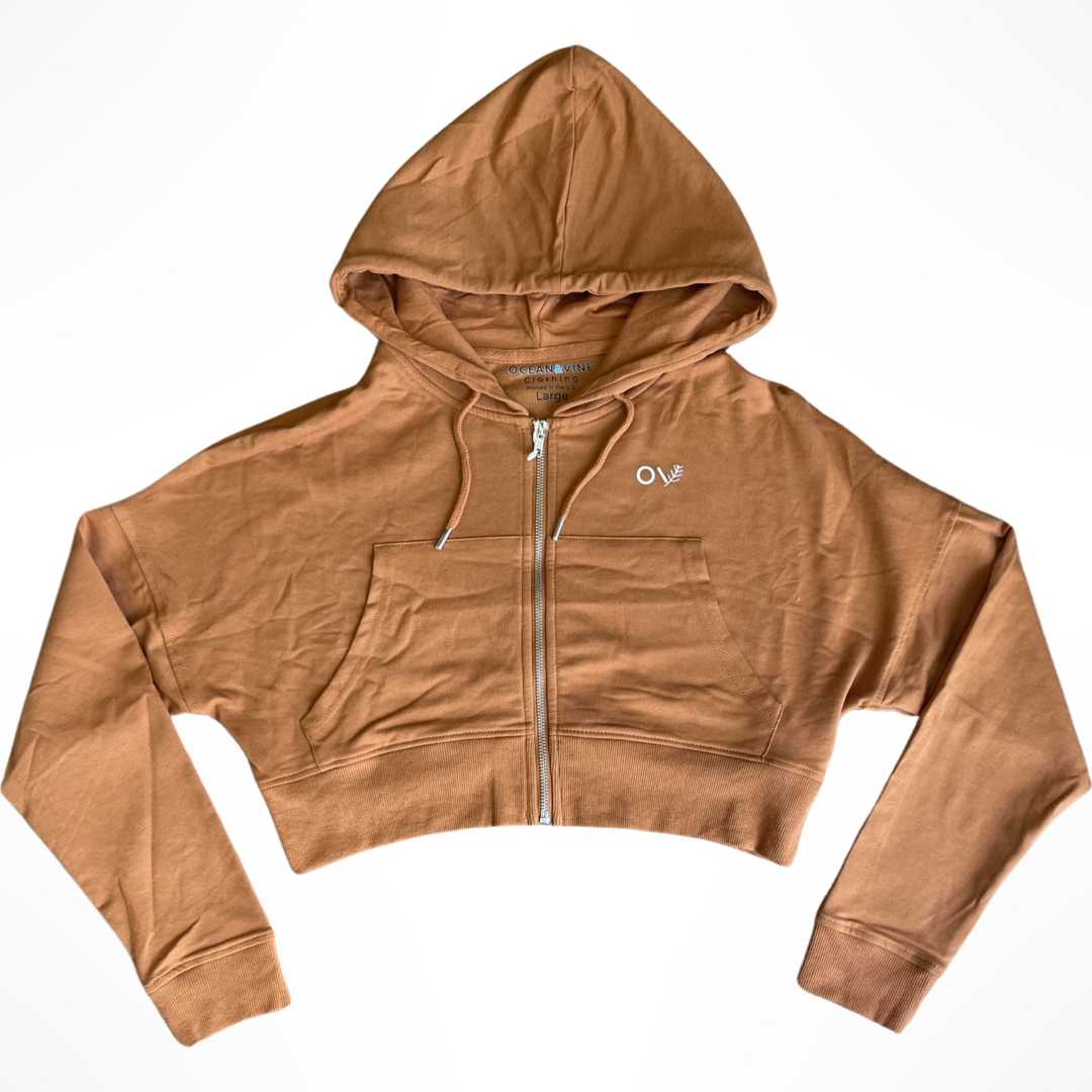 Signature Cropped Hoodie (Cinnamon)