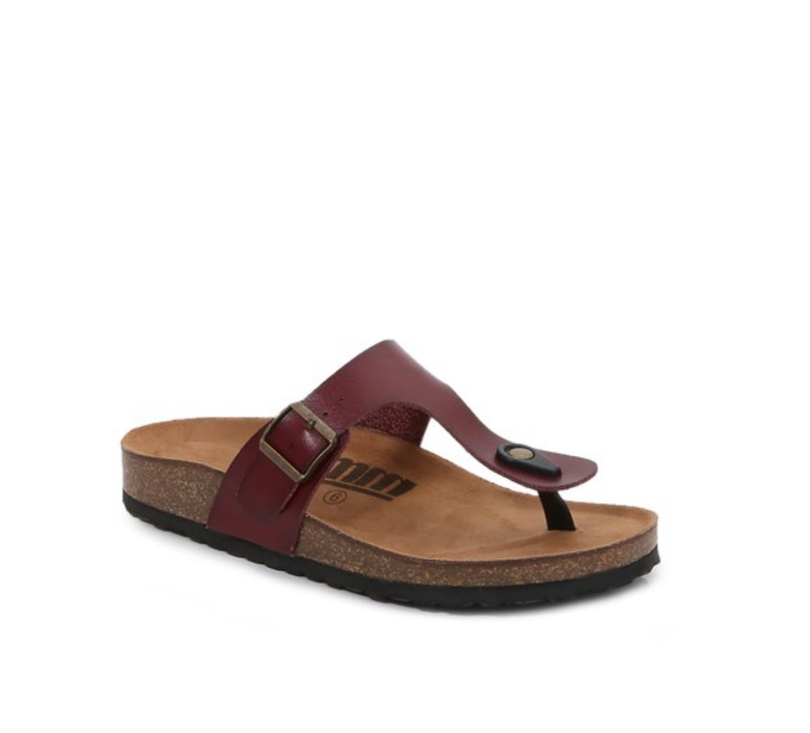 Thong Sandals (Dark Red)