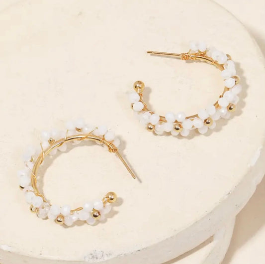 Floral Hoop Earrings