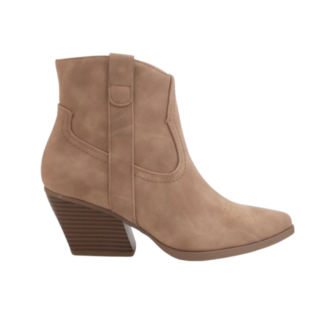Western Ankle Boot (Taupe)