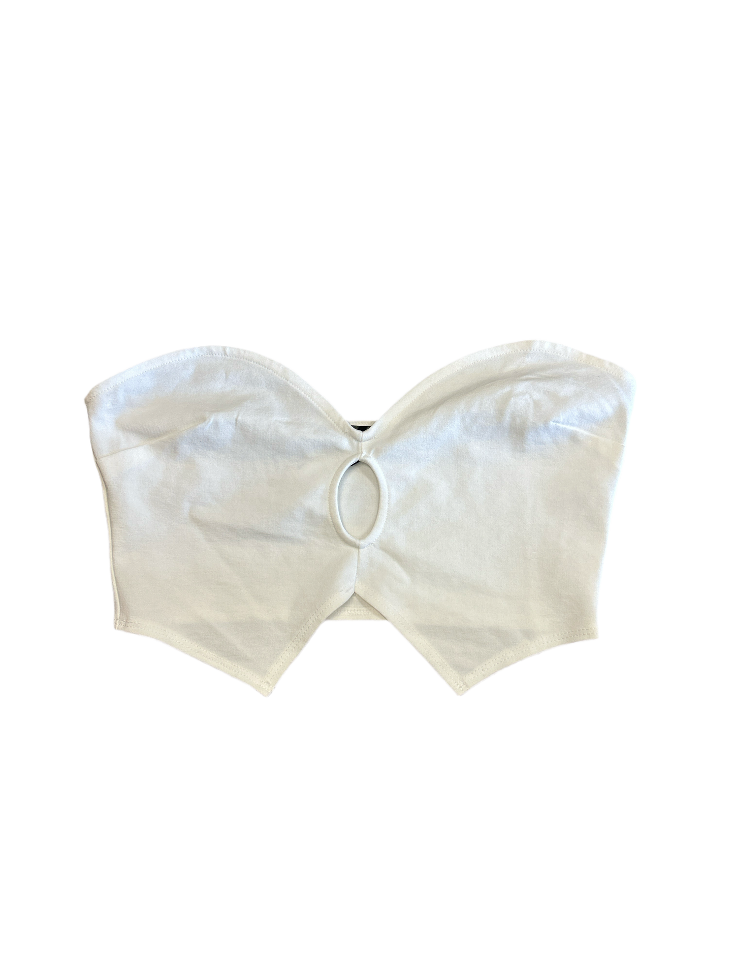 White Cut Out Tube Top