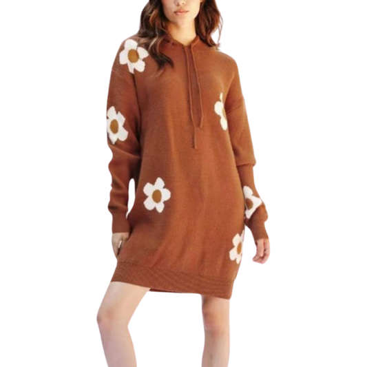 Flower Hoodie Dress