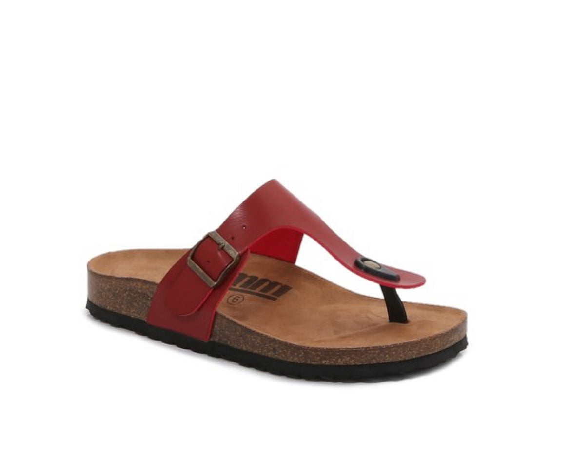 Thong Sandals (Red)