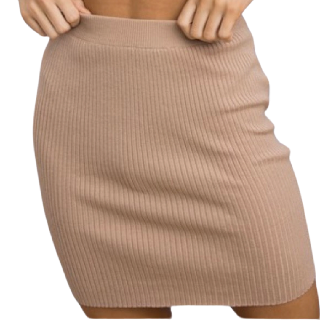 Tan Knit Skirt