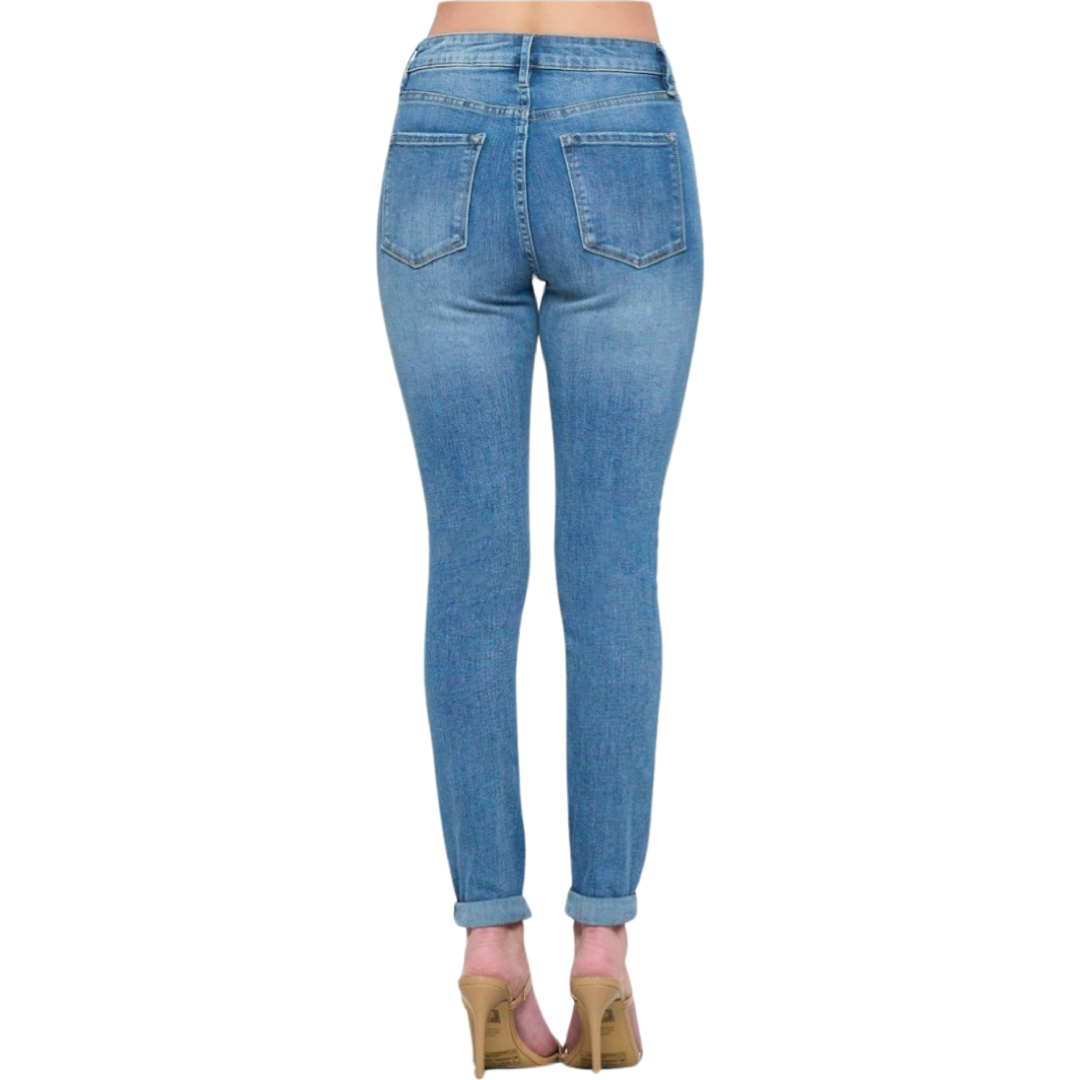 High Rise Skinny Medium Wash Jeans