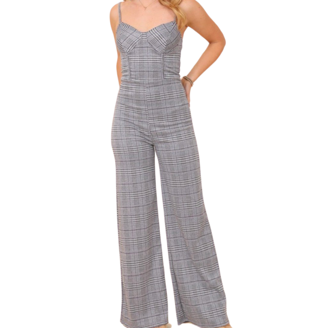 Plaid Jumpsuit