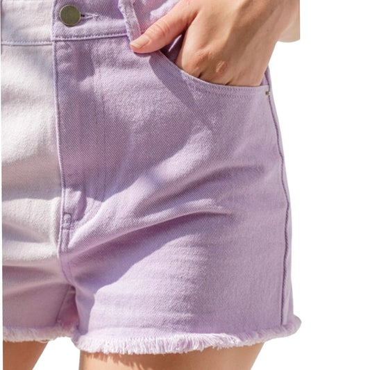 Lilac Block Shorts