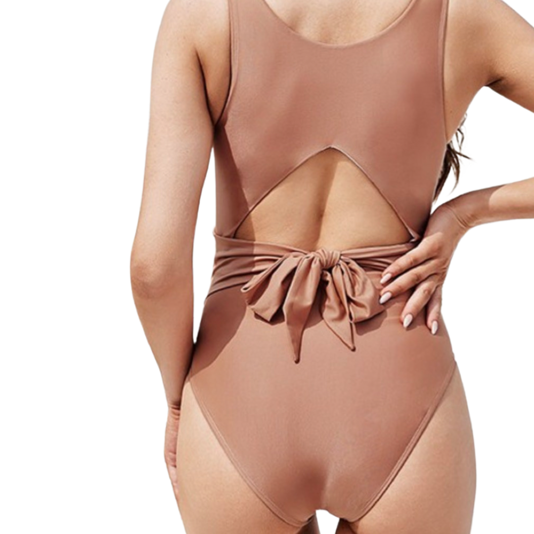 Apricot One Piece Swimsuit