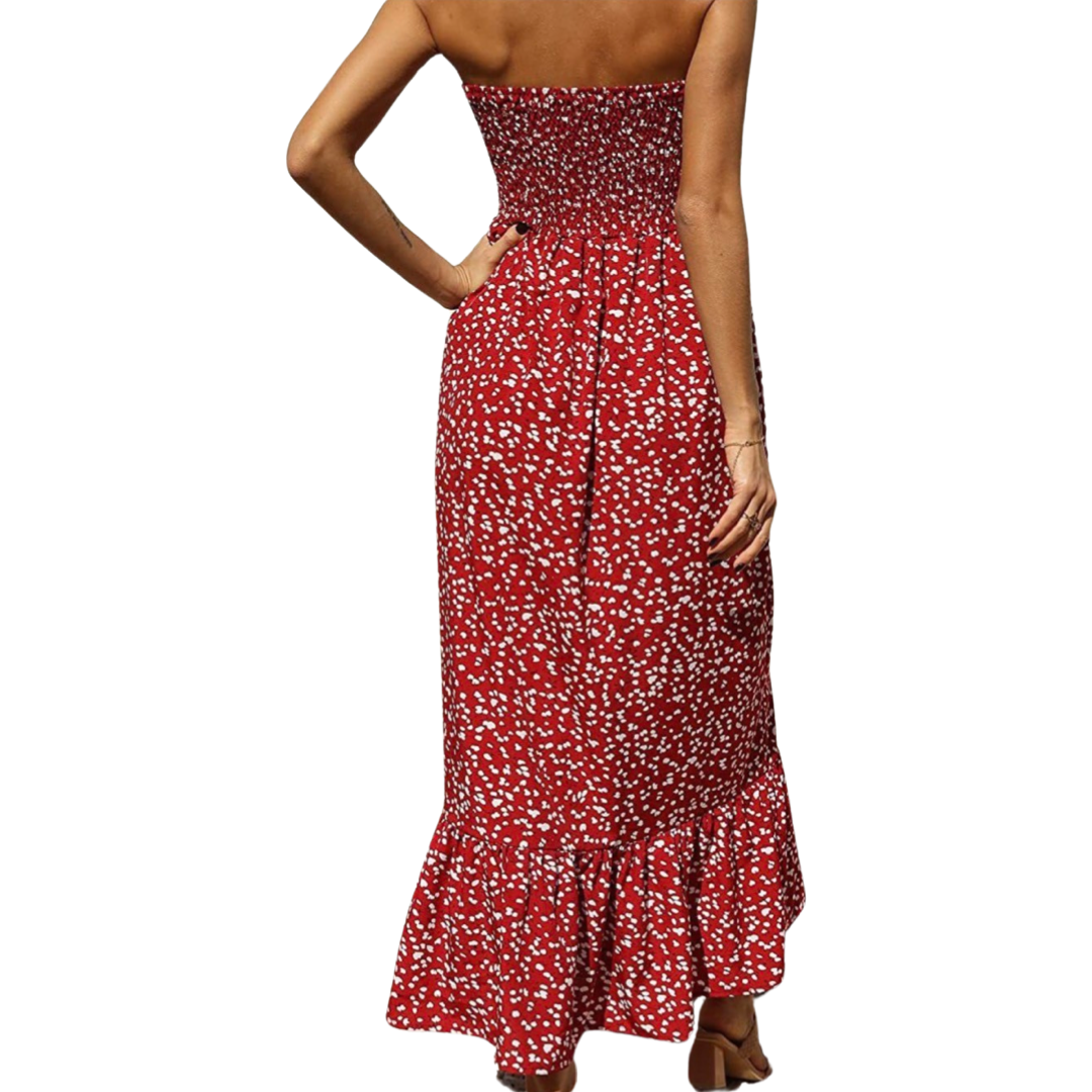 Red Dot Maxi Dress