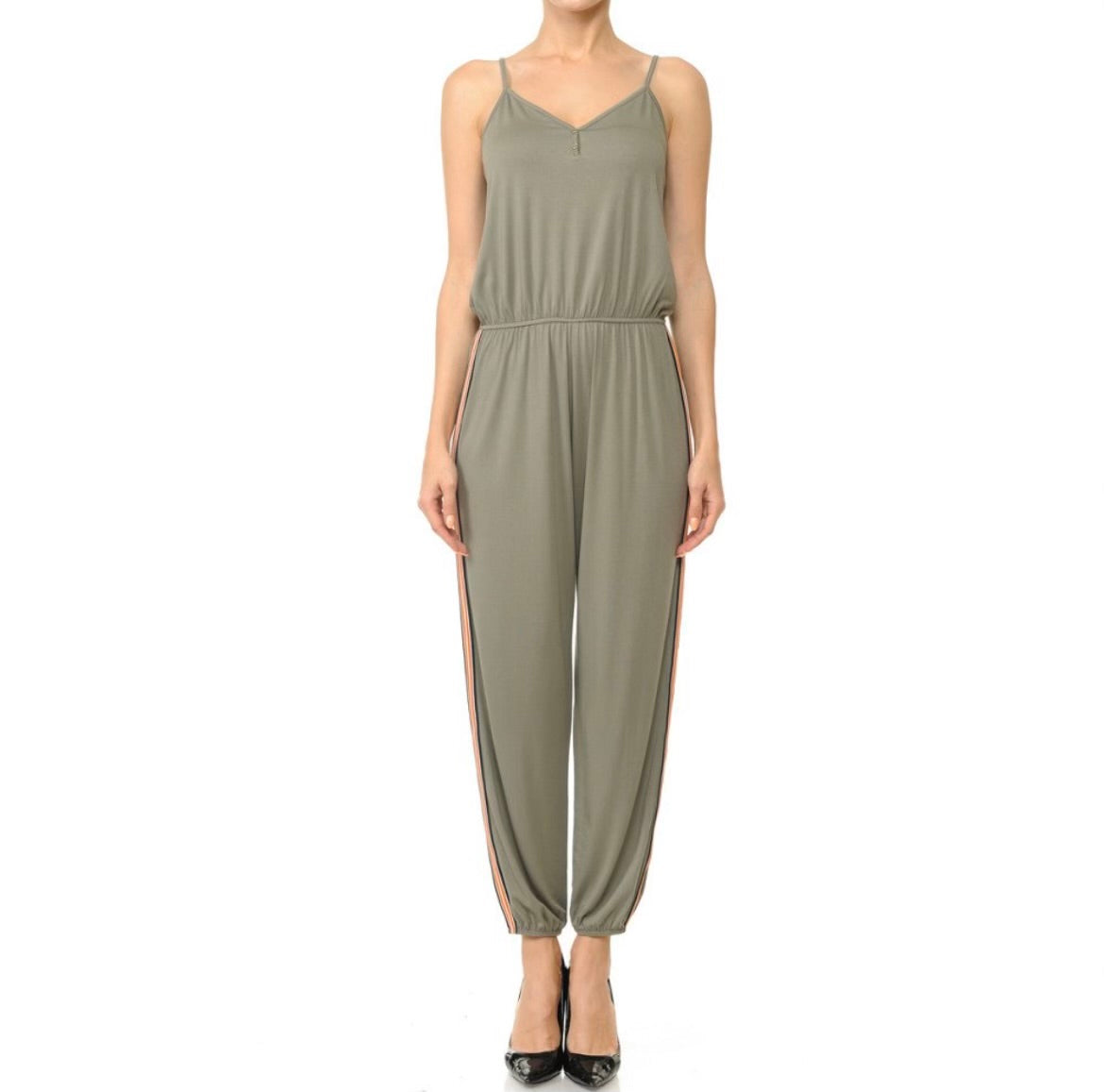 Striped Jumpsuit (Green)