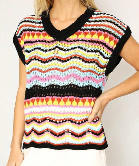 Crochet Colorburst Vest