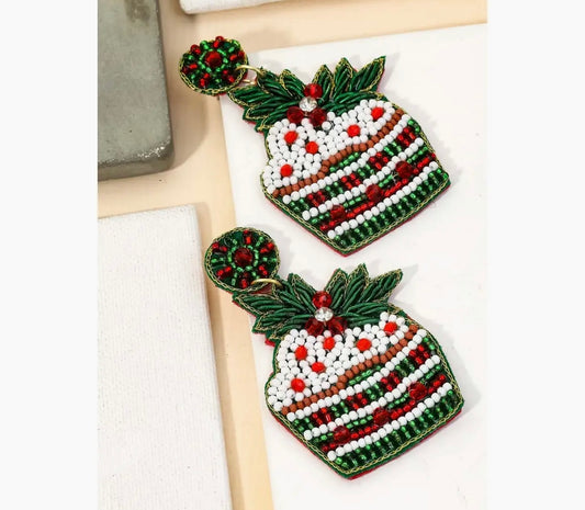 Christmas Cupcake Earrings