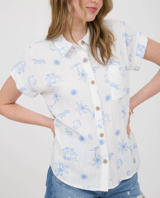Summer Print Button Down