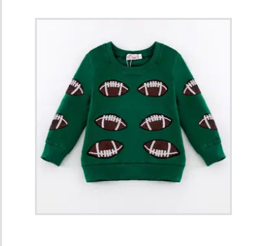 Toddler Sequin Football Top