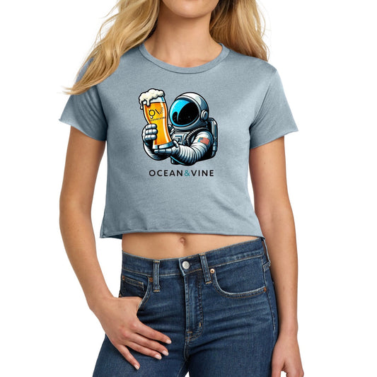 Beer Guy Crop Top (Denim)