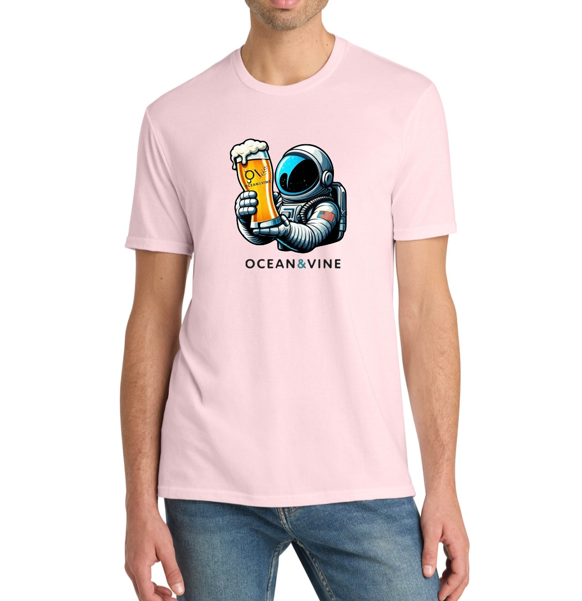Beer Guy T-Shirt (Soft Pink)