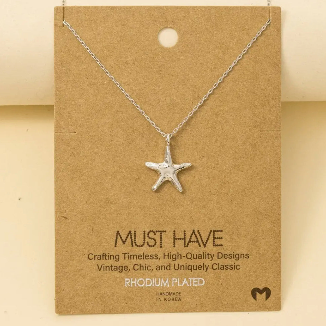 Silver Starfish Necklace