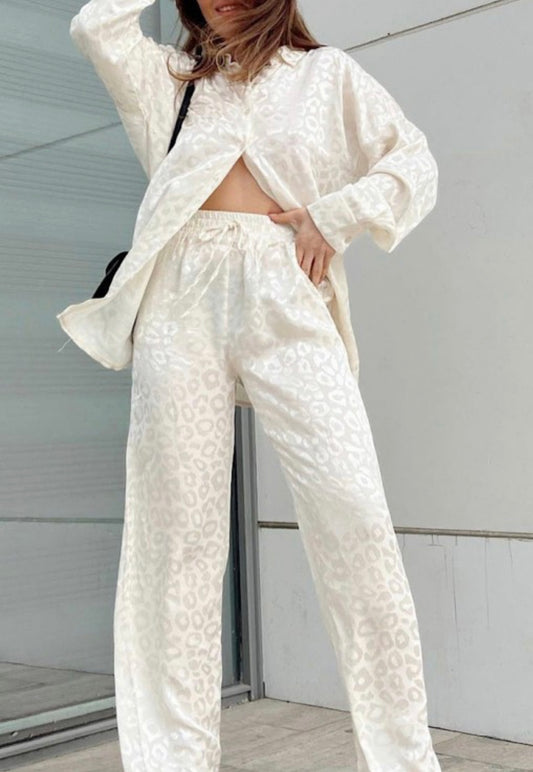 Leopard 2 Piece Pant Set