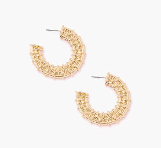 Weaved Gold Hoops