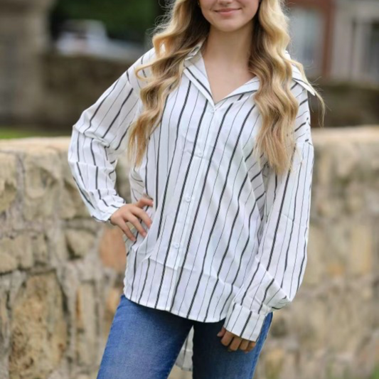 Pin Stripe Button Down