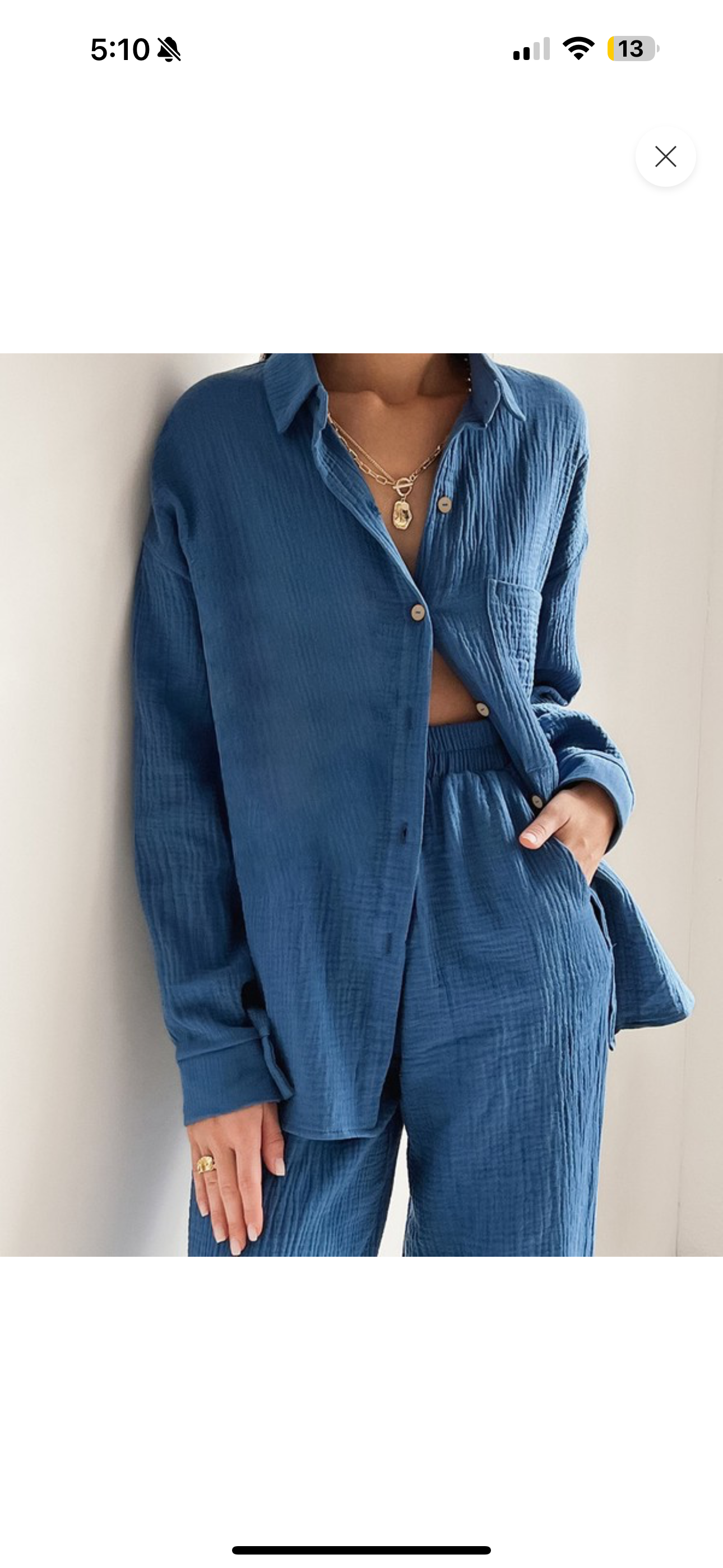 Blue Linen Set