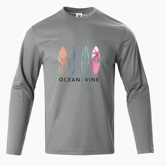 Surf Board Gray Long Sleeve