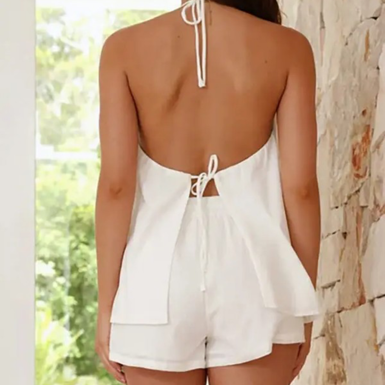 White Halter Set