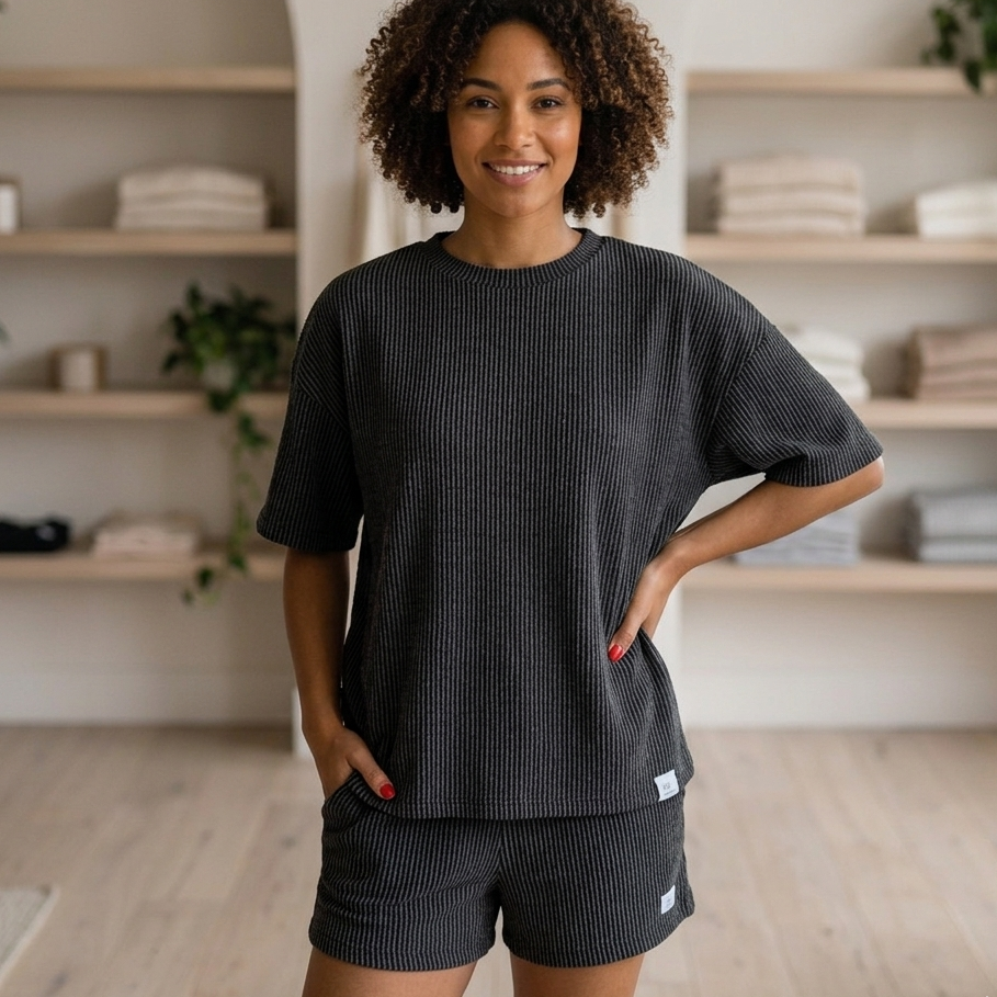 Matching Stripe Set (Gray)