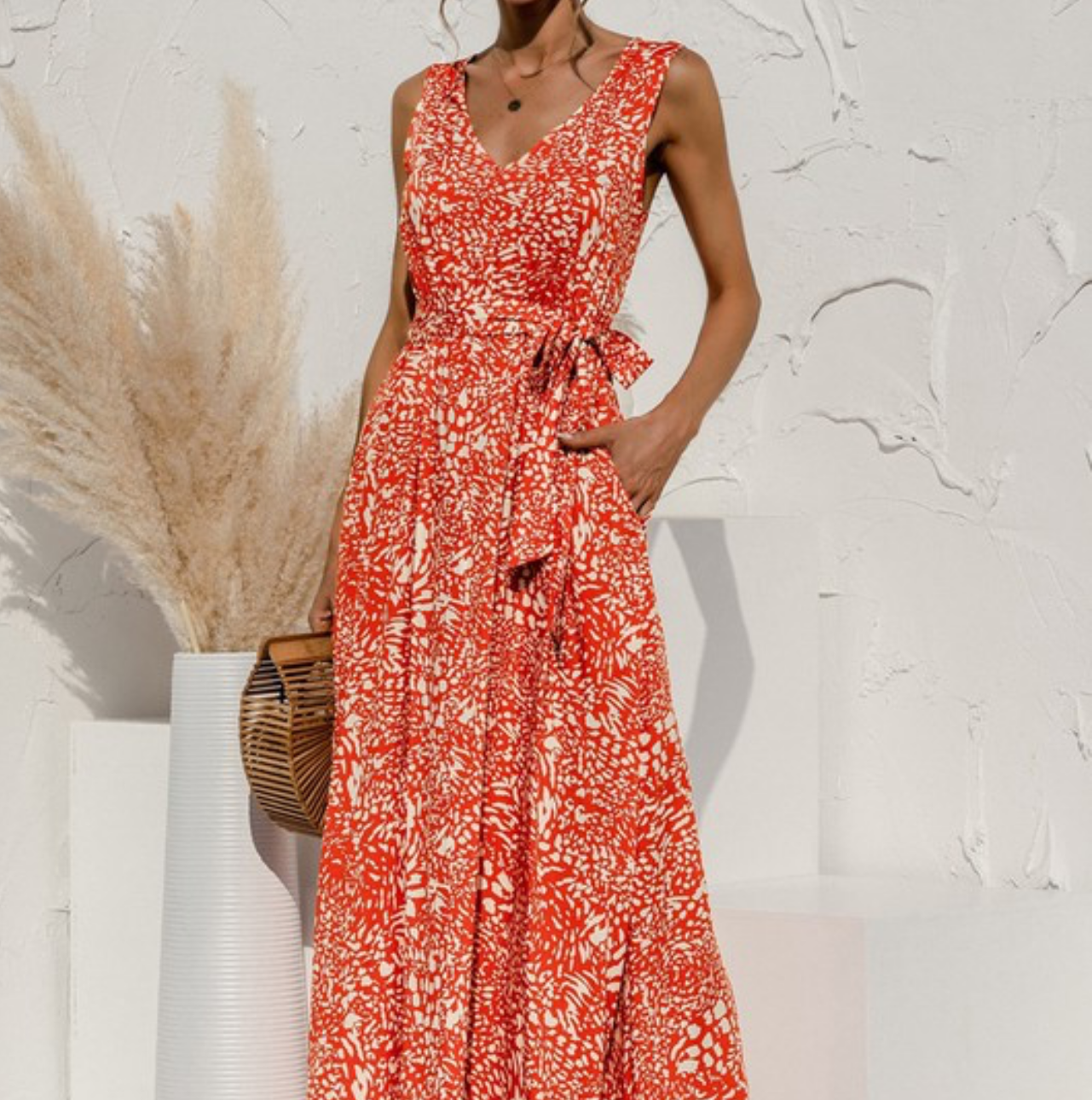 Burnt Orange Maxi Dress