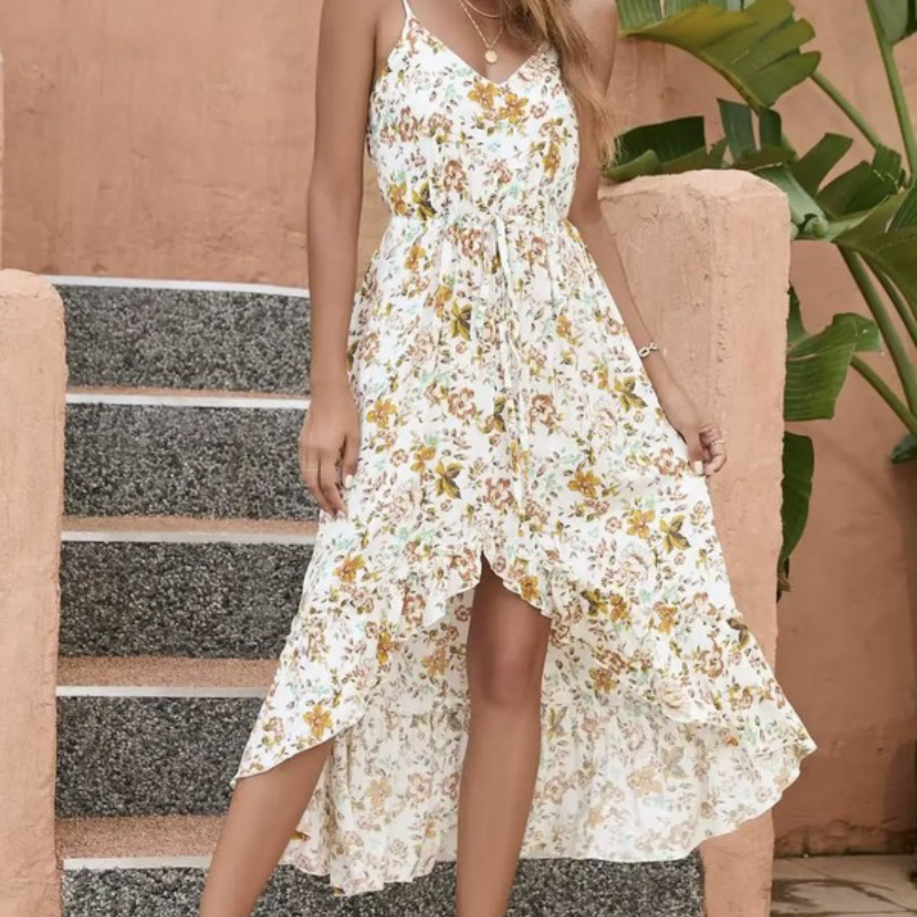 Hi-Lo Midi Dress