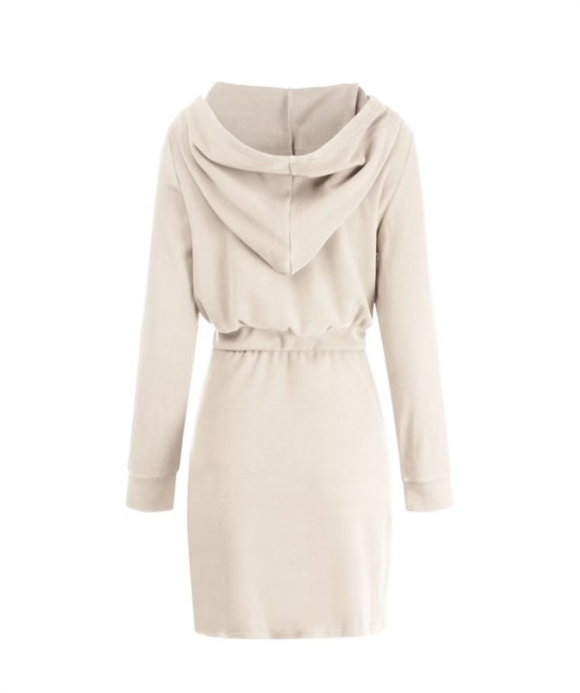 Hoodie Dress (White)