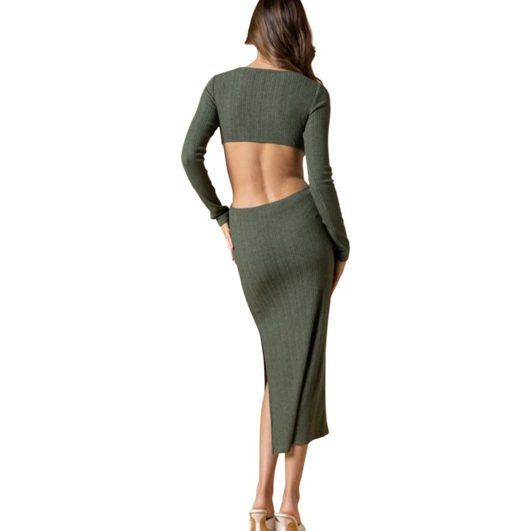 Olive Sweater Dress